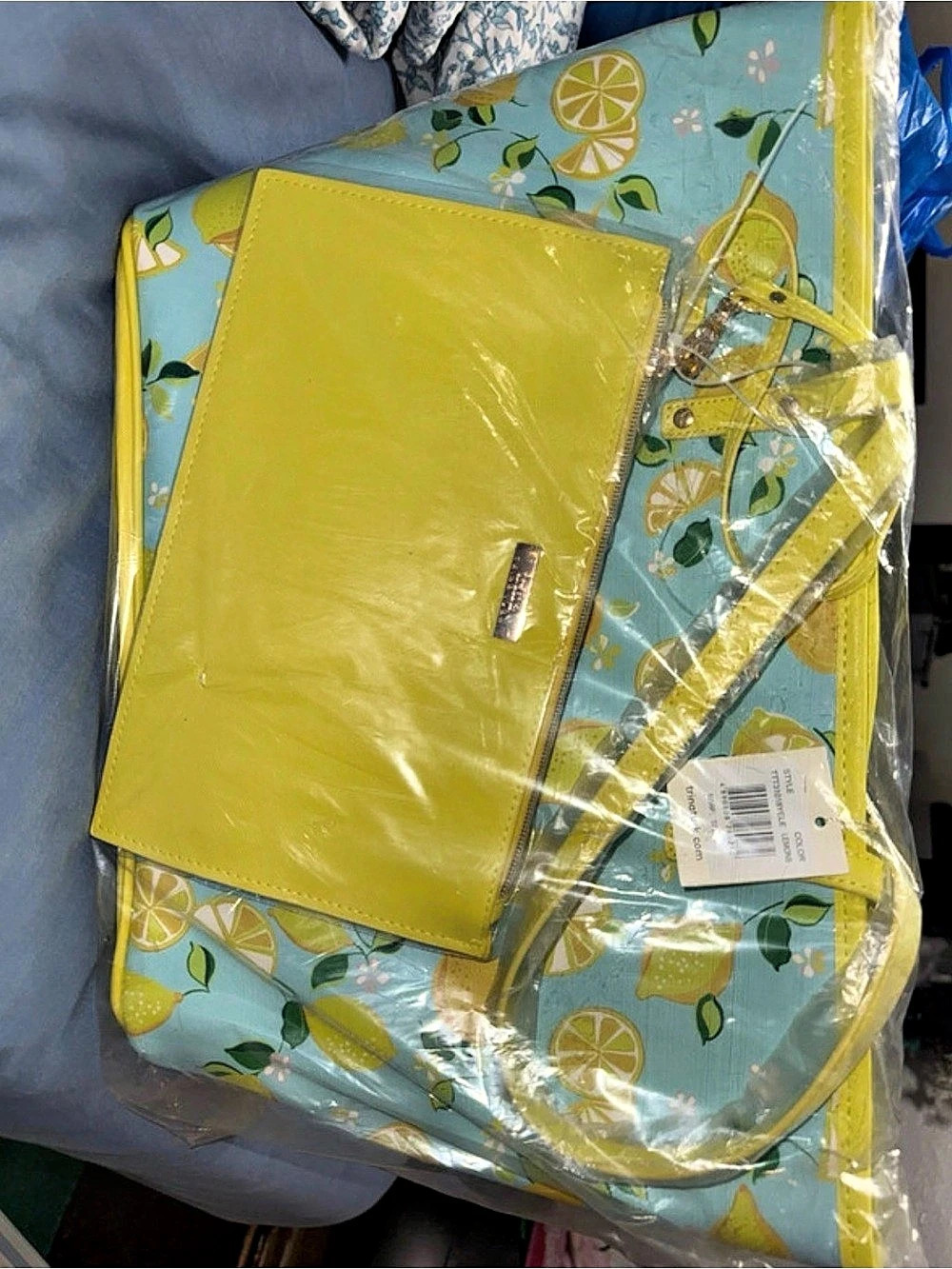 Tina Turk Lemon print baby bag NWT